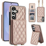 Custodia per cellulare a tracolla romboidale con protezione RFID e porta carte., For Galaxy S25 FE 5G, For Galaxy S25 Edge 5G, For Galaxy S25 5G