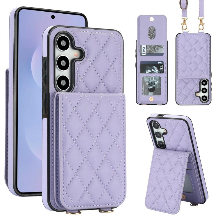 Custodia per cellulare a tracolla romboidale con protezione RFID e porta carte., For Galaxy S25 FE 5G, For Galaxy S25 Edge 5G, For Galaxy S25 5G