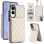 Custodia per cellulare a tracolla romboidale con protezione RFID e porta carte., For Galaxy S25 FE 5G, For Galaxy S25 Edge 5G, For Galaxy S25 5G