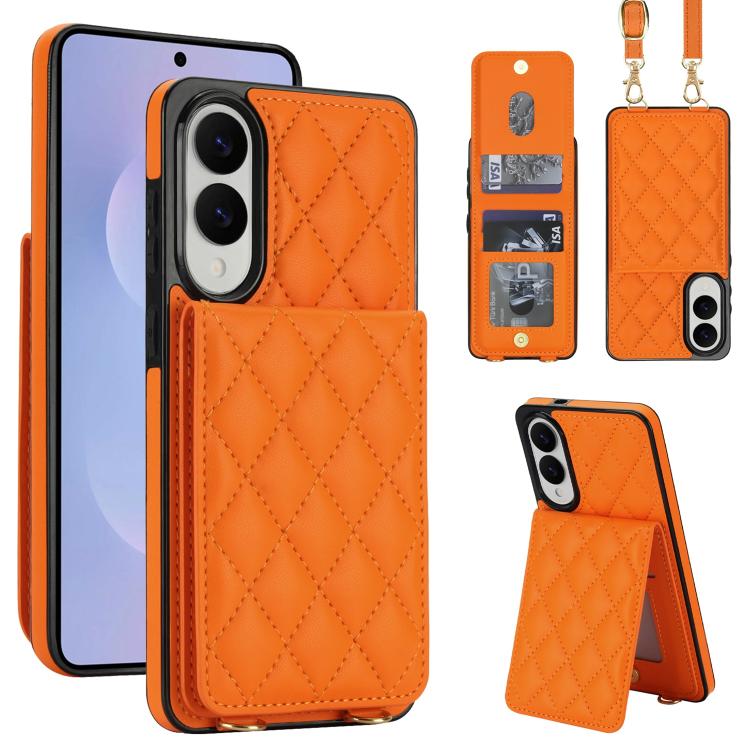 Custodia per cellulare a tracolla romboidale con protezione RFID e porta carte., For Galaxy S25 FE 5G, For Galaxy S25 Edge 5G, For Galaxy S25 5G