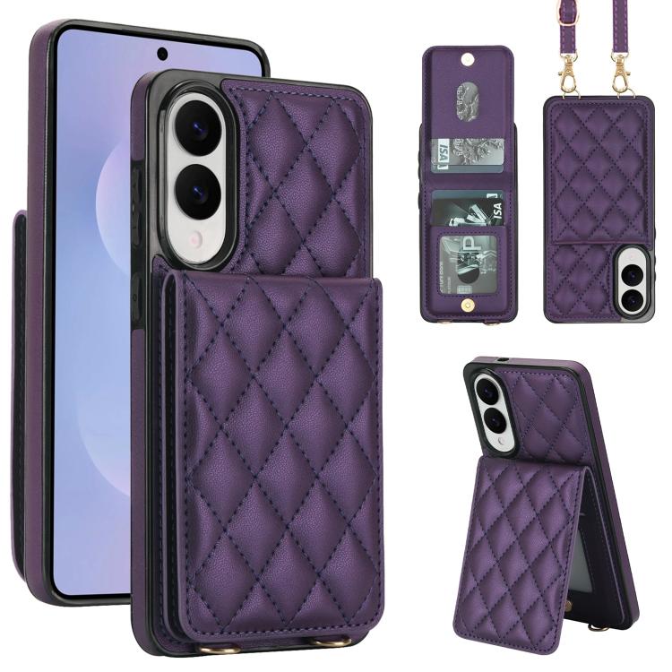Custodia per cellulare a tracolla romboidale con protezione RFID e porta carte., For Galaxy S25 FE 5G, For Galaxy S25 Edge 5G, For Galaxy S25 5G