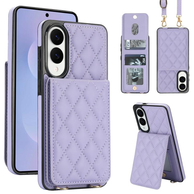 Custodia per cellulare a tracolla romboidale con protezione RFID e porta carte., For Galaxy S25 FE 5G, For Galaxy S25 Edge 5G, For Galaxy S25 5G
