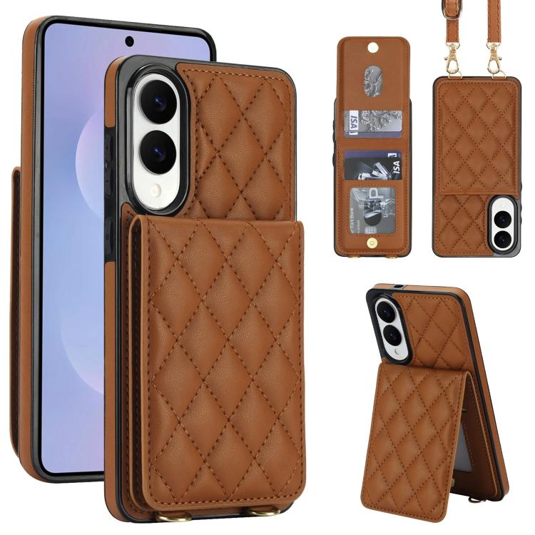 Custodia per cellulare a tracolla romboidale con protezione RFID e porta carte., For Galaxy S25 FE 5G, For Galaxy S25 Edge 5G, For Galaxy S25 5G