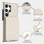 Custodia per cellulare a tracolla romboidale con protezione RFID e porta carte., For Galaxy S24 Ultra 5G, For Galaxy S24+ 5G, For Galaxy S24 5G