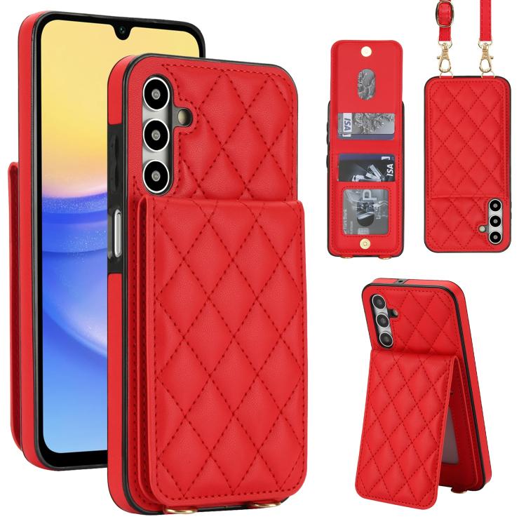 Custodia per cellulare a tracolla romboidale con protezione RFID e porta carte., For Galaxy S24 Ultra 5G, For Galaxy S24+ 5G, For Galaxy S24 5G