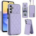 Custodia per cellulare a tracolla romboidale con protezione RFID e porta carte., For Galaxy S25+ 5G, For Galaxy S25 Ultra 5G, For Galaxy S24 FE 5G