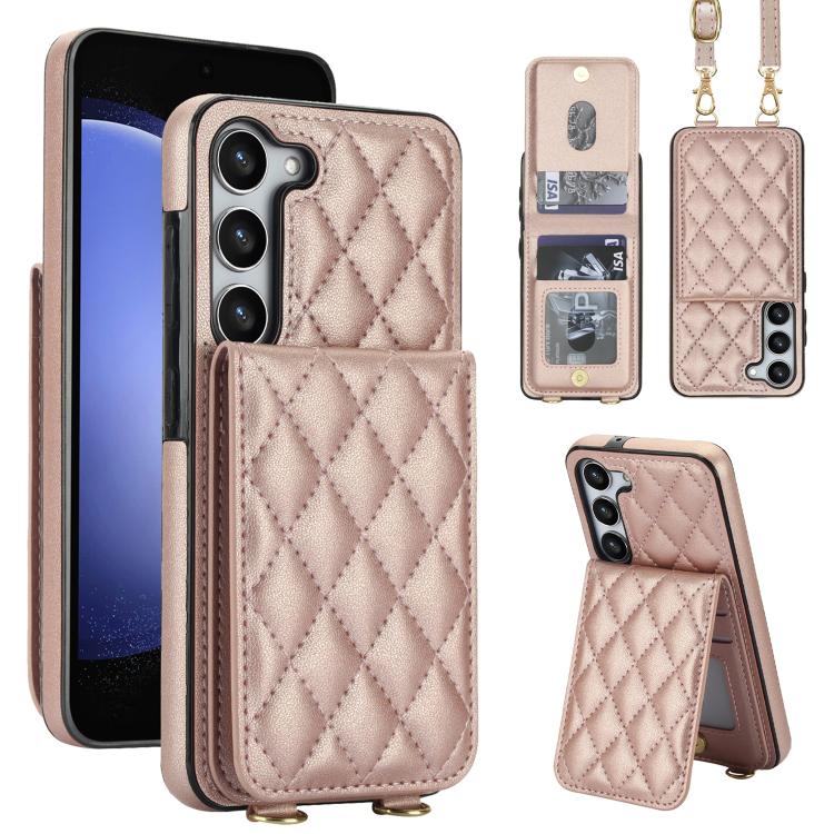 Custodia per cellulare a tracolla romboidale con protezione RFID e porta carte., For Galaxy S23 Ultra 5G, For Galaxy S23+ 5G, For Galaxy S23 5G