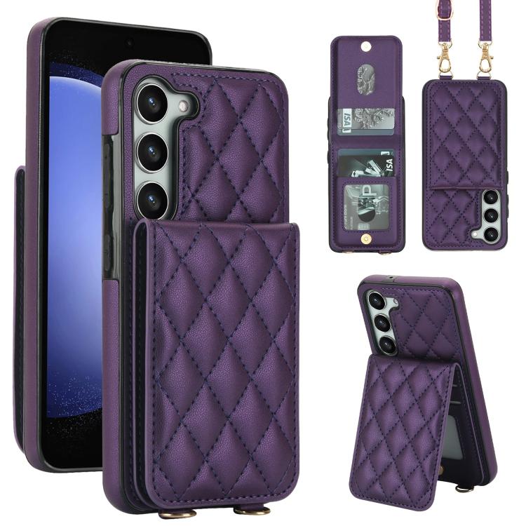 Custodia per cellulare a tracolla romboidale con protezione RFID e porta carte., For Galaxy S23 Ultra 5G, For Galaxy S23+ 5G, For Galaxy S23 5G