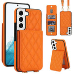 Custodia per cellulare a tracolla romboidale con protezione RFID e porta carte., For Galaxy S22 Ultra 5G, For Galaxy S22+ 5G, For Galaxy S22 5G