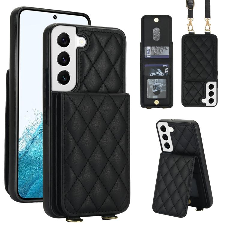 Custodia per cellulare a tracolla romboidale con protezione RFID e porta carte., For Galaxy S22 Ultra 5G, For Galaxy S22+ 5G, For Galaxy S22 5G