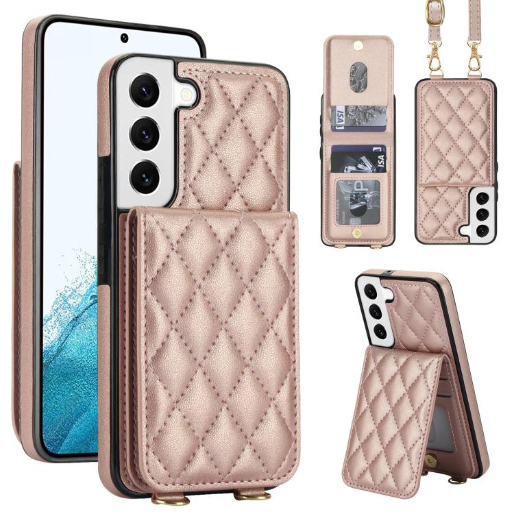 Custodia per cellulare a tracolla romboidale con protezione RFID e porta carte., For Galaxy S22 Ultra 5G, For Galaxy S22+ 5G, For Galaxy S22 5G