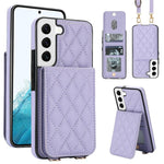 Custodia per cellulare a tracolla romboidale con protezione RFID e porta carte., For Galaxy S22 Ultra 5G, For Galaxy S22+ 5G, For Galaxy S22 5G