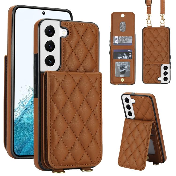 Custodia per cellulare a tracolla romboidale con protezione RFID e porta carte., For Galaxy S22 Ultra 5G, For Galaxy S22+ 5G, For Galaxy S22 5G