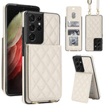 Custodia per cellulare a tracolla romboidale con protezione RFID e porta carte., For Galaxy S21 5G, For Galaxy S21+ 5G, For Galaxy S21 Ultra 5G