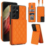 Custodia per cellulare a tracolla romboidale con protezione RFID e porta carte., For Galaxy S21 5G, For Galaxy S21+ 5G, For Galaxy S21 Ultra 5G