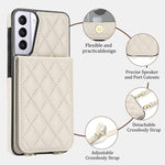 Custodia per cellulare a tracolla romboidale con protezione RFID e porta carte., For Galaxy S21 5G, For Galaxy S21+ 5G, For Galaxy S21 Ultra 5G