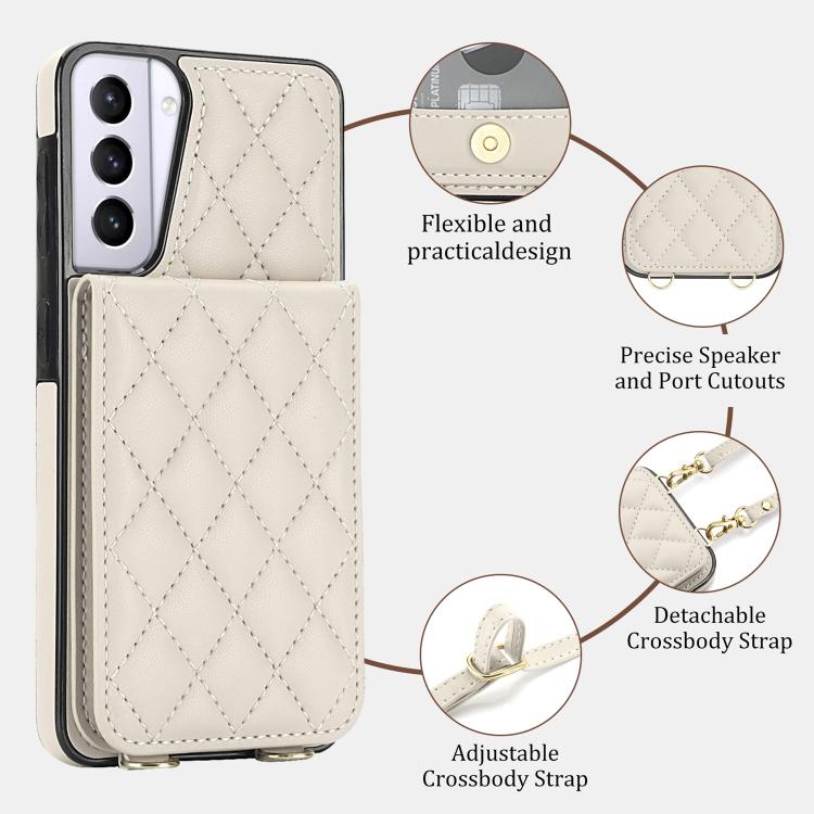 Custodia per cellulare a tracolla romboidale con protezione RFID e porta carte., For Galaxy S21 5G, For Galaxy S21+ 5G, For Galaxy S21 Ultra 5G