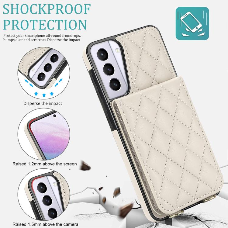 Custodia per cellulare a tracolla romboidale con protezione RFID e porta carte., For Galaxy S21 5G, For Galaxy S21+ 5G, For Galaxy S21 Ultra 5G