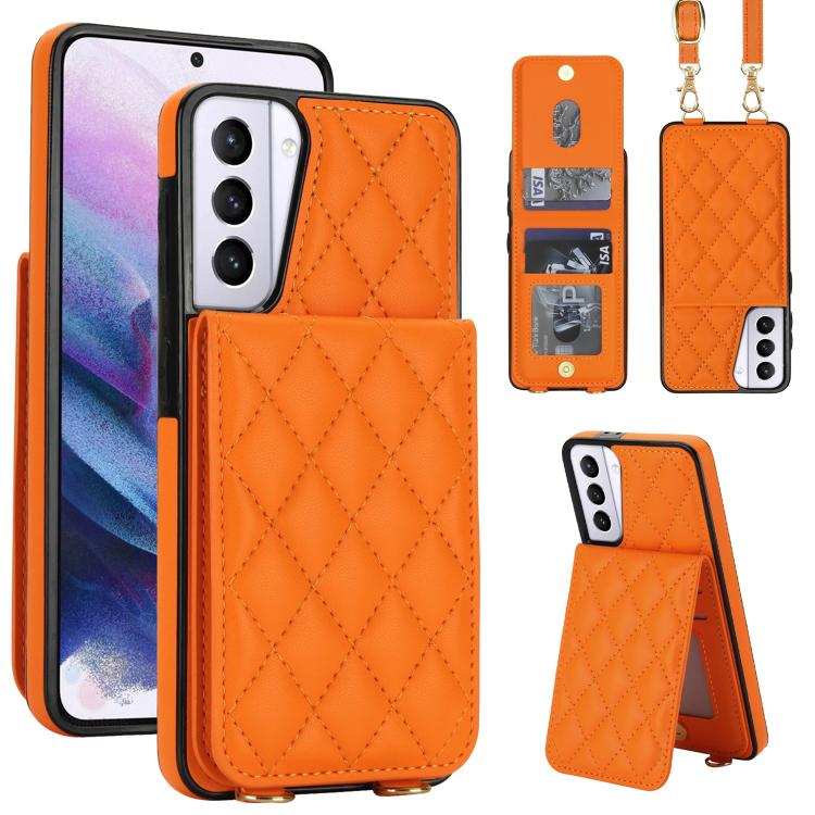 Custodia per cellulare a tracolla romboidale con protezione RFID e porta carte., For Galaxy S21 5G, For Galaxy S21+ 5G, For Galaxy S21 Ultra 5G
