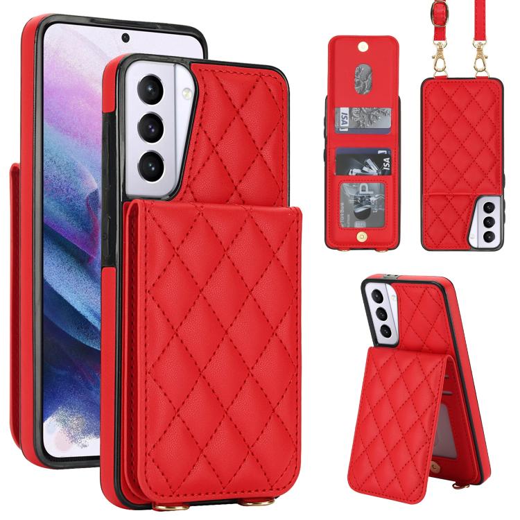 Custodia per cellulare a tracolla romboidale con protezione RFID e porta carte., For Galaxy S21 5G, For Galaxy S21+ 5G, For Galaxy S21 Ultra 5G