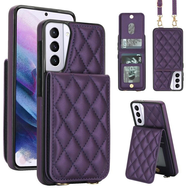 Custodia per cellulare a tracolla romboidale con protezione RFID e porta carte., For Galaxy S21 5G, For Galaxy S21+ 5G, For Galaxy S21 Ultra 5G