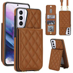 Custodia per cellulare a tracolla romboidale con protezione RFID e porta carte., For Galaxy S21 5G, For Galaxy S21+ 5G, For Galaxy S21 Ultra 5G