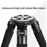 Treppiede grande in fibra di carbonio per videocamera robusta BEXIN ST424C, tubo massimo: 40 mm, ST424C