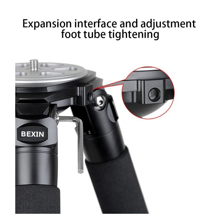 Treppiede grande in fibra di carbonio per videocamera robusta BEXIN ST424C, tubo massimo: 40 mm, ST424C