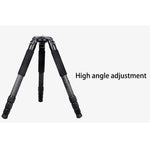 Treppiede grande in fibra di carbonio per videocamera robusta BEXIN ST424C, tubo massimo: 40 mm, ST424C