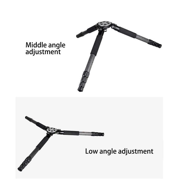 Treppiede grande in fibra di carbonio per videocamera robusta BEXIN ST424C, tubo massimo: 40 mm, ST424C