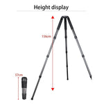 Treppiede grande in fibra di carbonio per videocamera robusta BEXIN ST424C, tubo massimo: 40 mm, ST424C