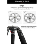 Treppiede grande in fibra di carbonio per videocamera robusta BEXIN ST424C, tubo massimo: 40 mm, ST424C