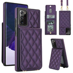 Custodia per cellulare a tracolla romboidale con protezione RFID e porta carte., For Galaxy Note20 Ultra, For Galaxy Note20