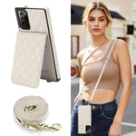 Custodia per cellulare a tracolla romboidale con protezione RFID e porta carte., For Galaxy Note20 Ultra, For Galaxy Note20