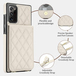 Custodia per cellulare a tracolla romboidale con protezione RFID e porta carte., For Galaxy Note20 Ultra, For Galaxy Note20
