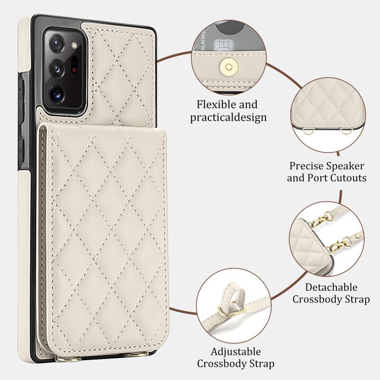 Custodia per cellulare a tracolla romboidale con protezione RFID e porta carte., For Galaxy Note20 Ultra, For Galaxy Note20
