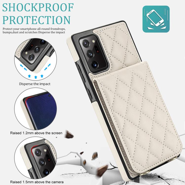 Custodia per cellulare a tracolla romboidale con protezione RFID e porta carte., For Galaxy Note20 Ultra, For Galaxy Note20