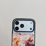 Cover magnetica in acrilico TPU con motivo torta Matcha Latte., For iPhone 15 Pro Max, For iPhone 15 Pro, For iPhone 15 Plus, For iPhone 15