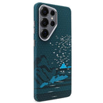 Adesivo per telefono magnetico con texture in Kevlar e effetto acqua, For Galaxy S26+ 5G, For Galaxy S26 Ultra 5G, For Galaxy S26 5G, For Galaxy S25 5G, For Galaxy S25+ 5G, For Galaxy S25 Ultra 5G