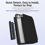 Custodia in pelle XDcase con cornice rimovibile, chiusura magnetica su entrambi i lati, per tablet smart, con portapenna., For iPad Air 11 2026/2025/2024, For iPad 2025 / 2022, For iPad mini 2024 / 2021, For iPad Pro 11 2022/2021/2020/2018             ...