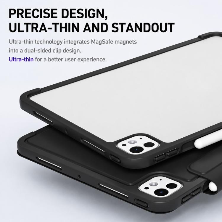 Custodia in pelle XDcase con cornice rimovibile, chiusura magnetica su entrambi i lati, per tablet smart, con portapenna., For iPad Air 11 2026/2025/2024, For iPad 2025 / 2022, For iPad mini 2024 / 2021, For iPad Pro 11 2022/2021/2020/2018             ...