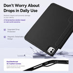 Custodia in pelle XDcase con cornice rimovibile, chiusura magnetica su entrambi i lati, per tablet smart, con portapenna., For iPad Air 11 2026/2025/2024, For iPad 2025 / 2022, For iPad mini 2024 / 2021, For iPad Pro 11 2022/2021/2020/2018             ...
