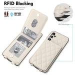 Custodia per cellulare a tracolla romboidale con protezione RFID e porta carte., For Galaxy A56 5G, For Galaxy A16 4G / 5G, For Galaxy A15 4G / 5G