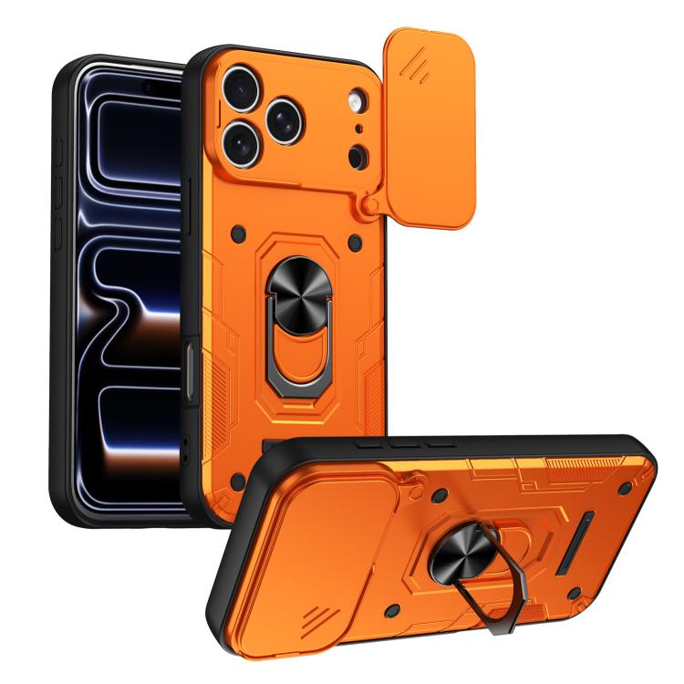 Custodia per telefono Nanshan Armor con anello scorrevole per fotocamera., For iPhone 17 Pro Max, For iPhone 17 Pro, For iPhone 17, For iPhone 16 Pro Max