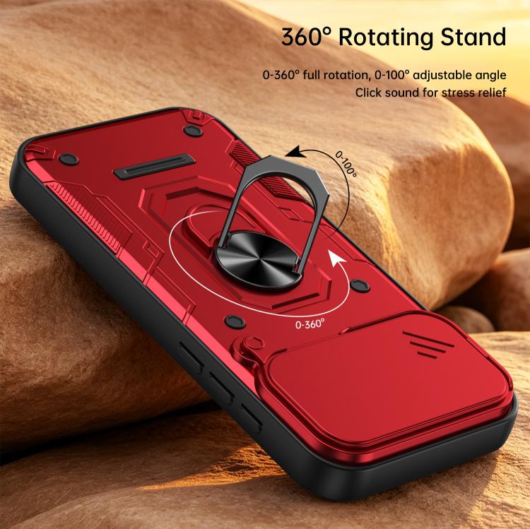 Custodia per telefono Nanshan Armor con anello scorrevole per fotocamera., For iPhone 17 Pro Max, For iPhone 17 Pro, For iPhone 17, For iPhone 16 Pro Max