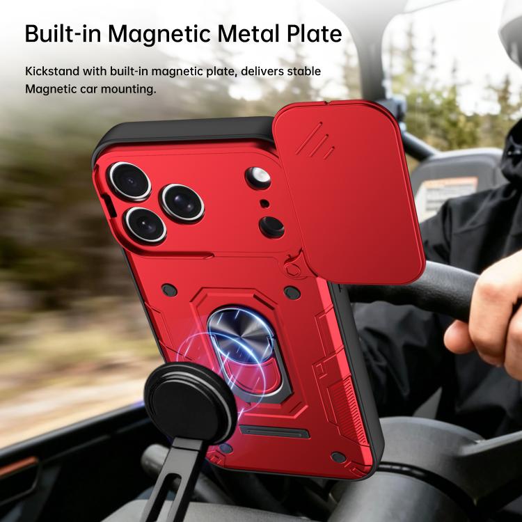 Custodia per telefono Nanshan Armor con anello scorrevole per fotocamera., For iPhone 17 Pro Max, For iPhone 17 Pro, For iPhone 17, For iPhone 16 Pro Max