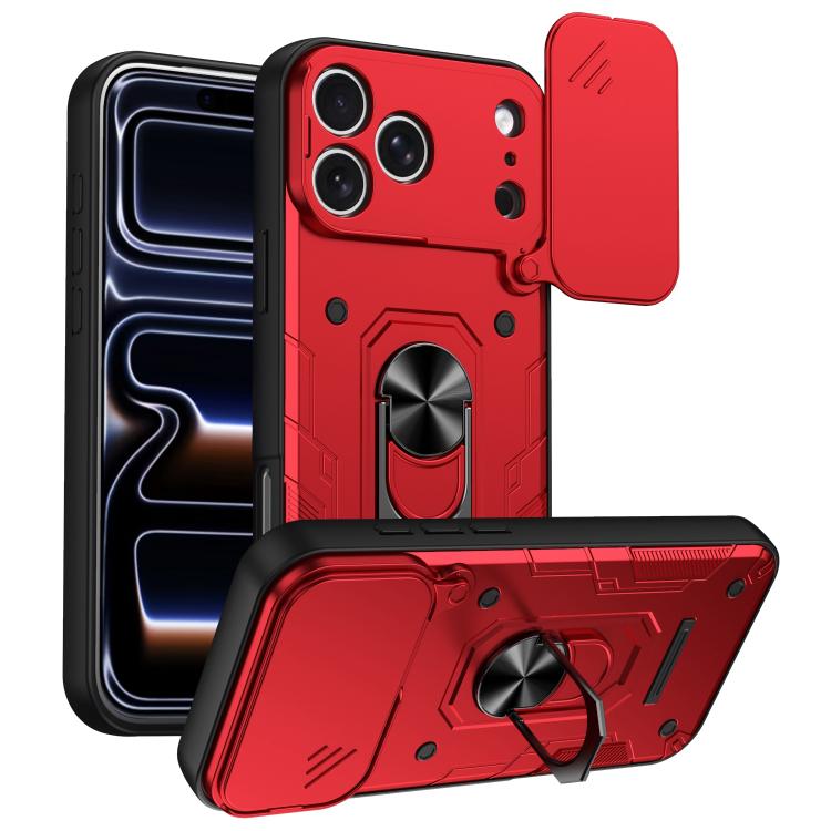 Custodia per telefono Nanshan Armor con anello scorrevole per fotocamera., For iPhone 17 Pro Max, For iPhone 17 Pro, For iPhone 17, For iPhone 16 Pro Max