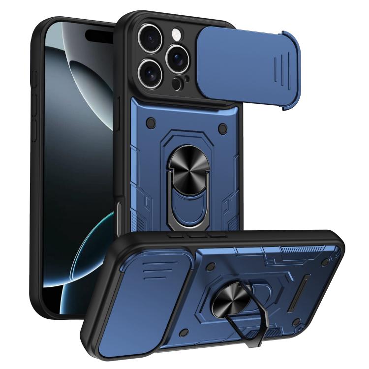 Custodia per telefono Nanshan Armor con anello scorrevole per fotocamera., For iPhone 17 Pro Max, For iPhone 17 Pro, For iPhone 17, For iPhone 16 Pro Max