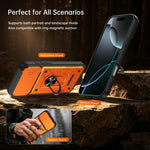 Custodia per telefono Nanshan Armor con anello scorrevole per fotocamera., For iPhone 16 Pro, For iPhone 16