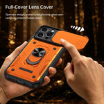 Custodia per telefono Nanshan Armor con anello scorrevole per fotocamera., For iPhone 16 Pro, For iPhone 16